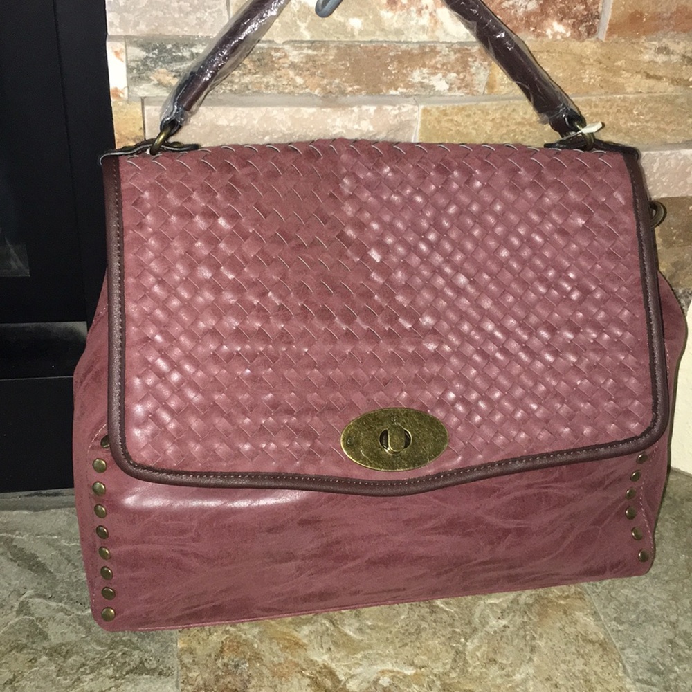 Boutique Large handbag satchel burgundy handbag